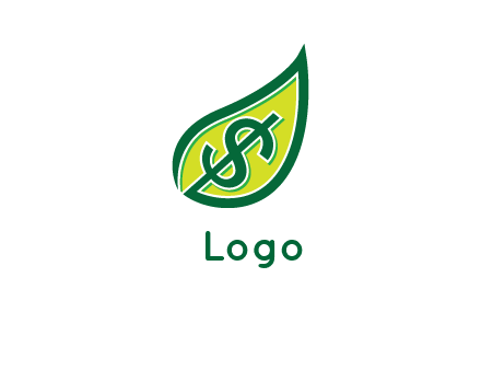 dollar in leaf logo