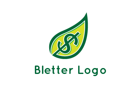 dollar in leaf logo
