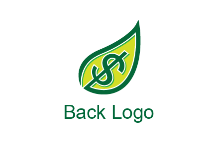 dollar in leaf logo