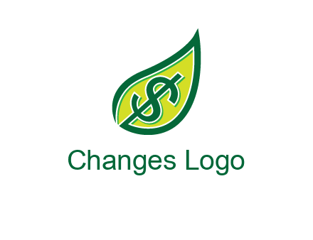 dollar in leaf logo