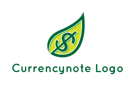 dollar in leaf logo