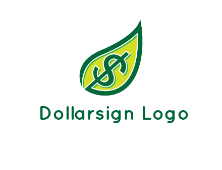 dollar in leaf logo