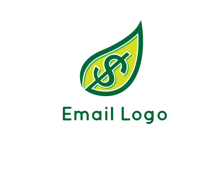 dollar in leaf logo