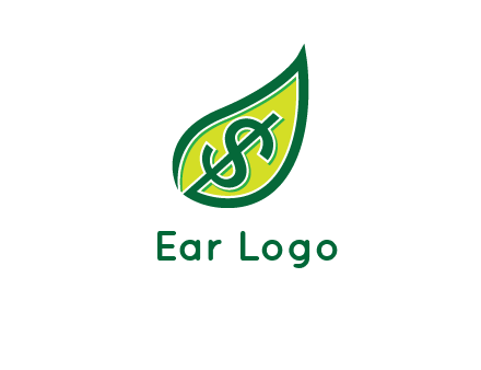dollar in leaf logo