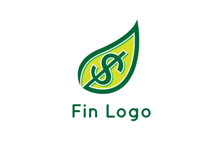 dollar in leaf logo