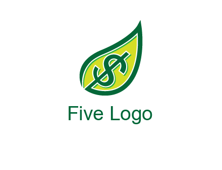 dollar in leaf logo
