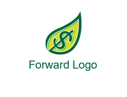dollar in leaf logo