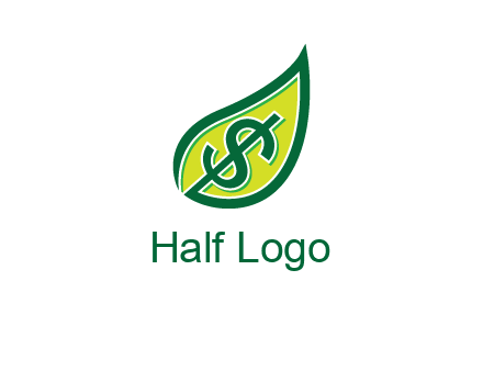 dollar in leaf logo