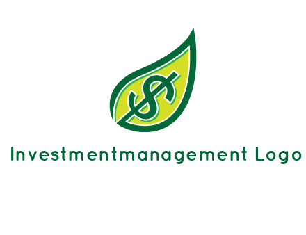 dollar in leaf logo