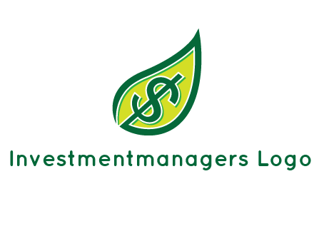dollar in leaf logo