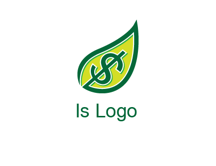 dollar in leaf logo