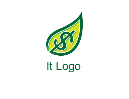 dollar in leaf logo