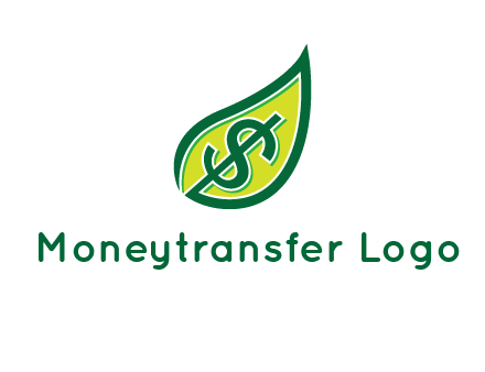 dollar in leaf logo