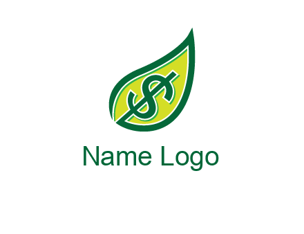 dollar in leaf logo
