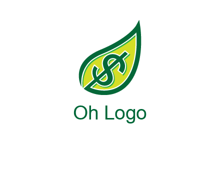 dollar in leaf logo