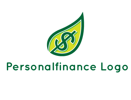 dollar in leaf logo