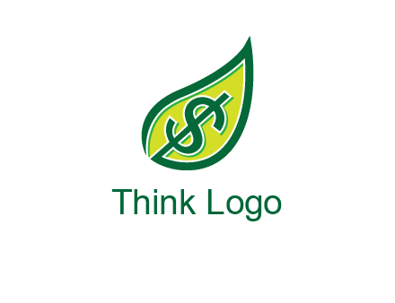 dollar in leaf logo