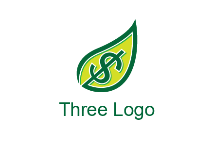 dollar in leaf logo