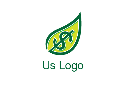 dollar in leaf logo