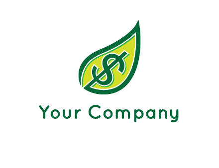dollar in leaf logo