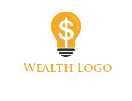 dollar in bulb logo