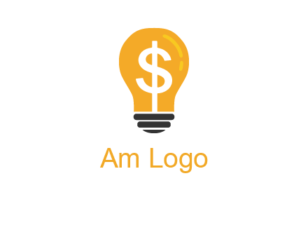 dollar in bulb logo