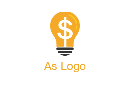 dollar in bulb logo