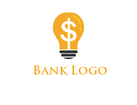 dollar in bulb logo