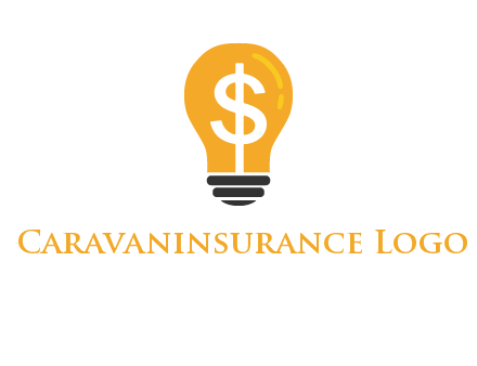 dollar in bulb logo