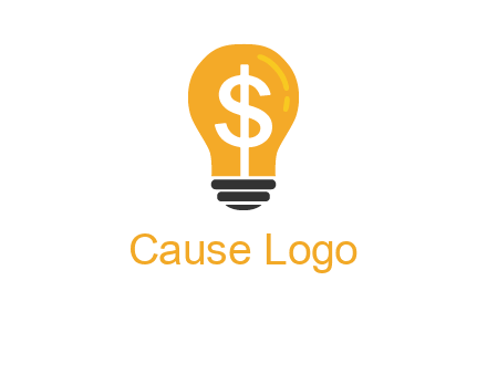dollar in bulb logo