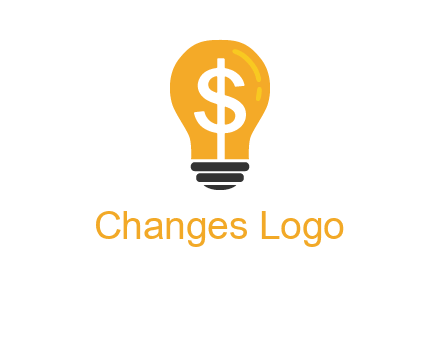 dollar in bulb logo
