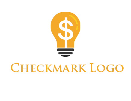 dollar in bulb logo