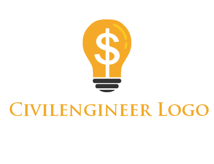 dollar in bulb logo