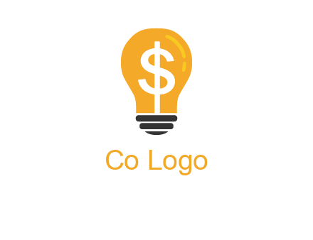 dollar in bulb logo