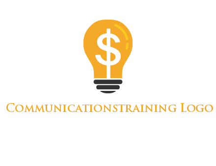 dollar in bulb logo