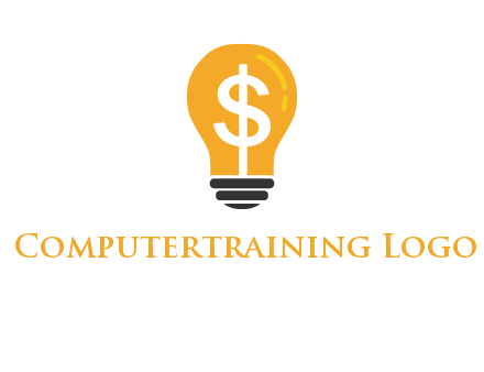 dollar in bulb logo