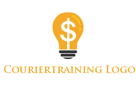 dollar in bulb logo