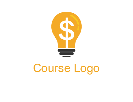 dollar in bulb logo