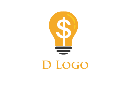 dollar in bulb logo