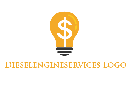 dollar in bulb logo