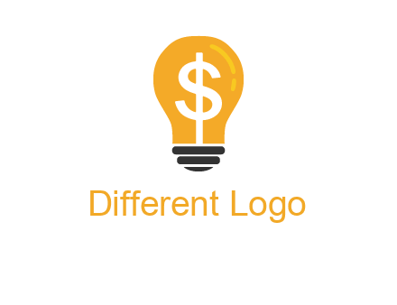 dollar in bulb logo