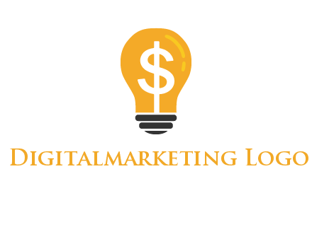 dollar in bulb logo