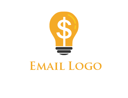 dollar in bulb logo