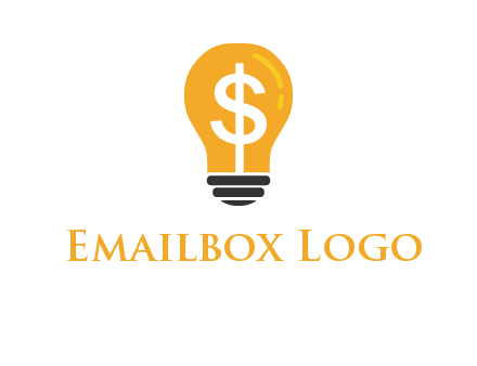 dollar in bulb logo