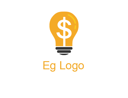 dollar in bulb logo
