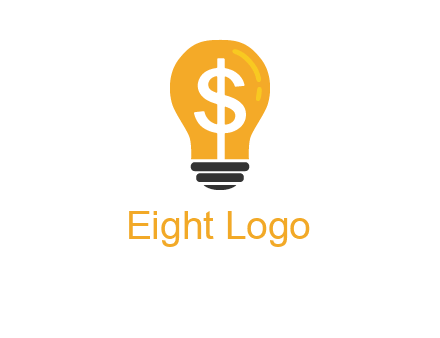 dollar in bulb logo