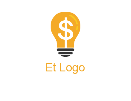 dollar in bulb logo