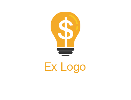dollar in bulb logo