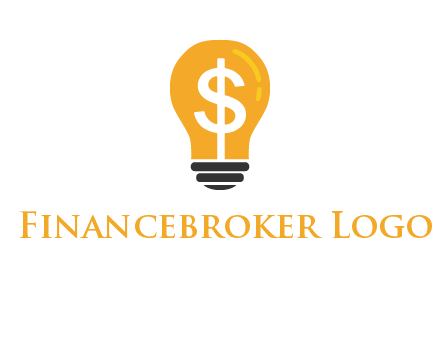 dollar in bulb logo