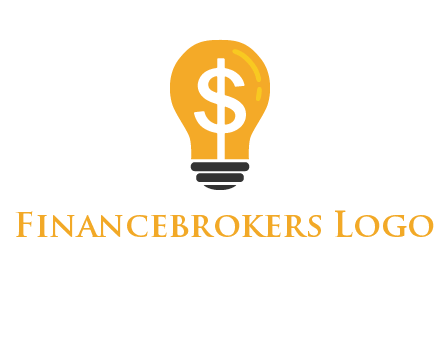 dollar in bulb logo